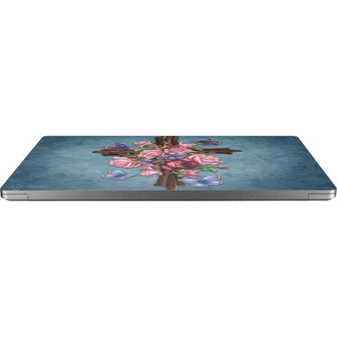 Brigid Ashwood Flower Cross Universal Laptop 15in (12.2 x 8.8in) Skin